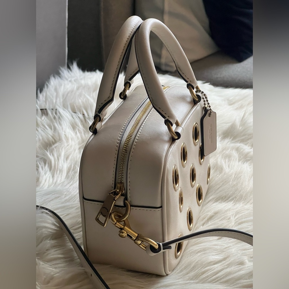 CY747 - Coach Satchel Crossbody Bag with Grommets - Picture 3 of 13